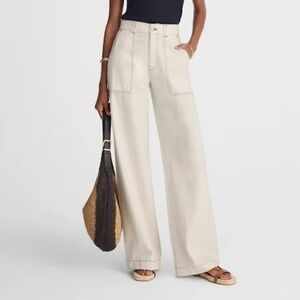 NWT Madewell Women's Superwide-Leg Utility‎ Jeans in Vintage Canvas Size 33